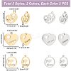 12Pcs 6 Style 304 Stainless Steel Pendants STAS-UN0039-83-5