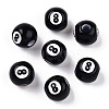Spray Painted Acrylic Beads SACR-N009-05-1