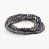Full Rainbow Plated Faceted Rondelle Glass Beads Strands EGLA-J054-3x2mm-FR02-2