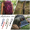 Umbrella Cord Polyester & Spandex Rope Keychain Carabiner HJEW-UN00092-5