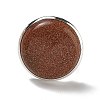 Synthetic Goldstone Round Adjustable Rings RJEW-K371-09S-19-3