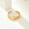 Hollow Out 304 Stainless Steel Cuff Rings for Women RJEW-G338-23G-1