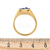 Heart Natural Lapis Lazuli Finger Rings RJEW-D303-01G-03-3