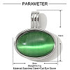 304 Stainless Steel Cat Eye Pendants CE-OY001-39P-2