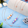 304 Stainless Steel Rose Flower Chain Necklaces NJEW-TAC0021-8