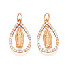 925 Sterling Silver Micro Pave Clear Cubic Zirconia Religion Pendants STER-N016-107G-1