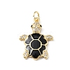 Rack Plating Brass Micro Pave Cubic Zirconia Pendants KK-C021-01G-01-1