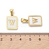 Ion Plating(IP) 304 Stainless Steel Pave Shell Pendants STAS-G327-01G-W-3