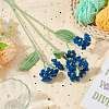 Handmade Crochet Polyester Yarn Flower Ornaments DIY-WH0430-622A-5