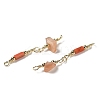 Cat Eye Connector Charms KK-P242-27G-2