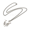 201 Stainless Steel Necklaces NJEW-Q336-01V-P-2