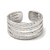 Non-Tarnish 304 Stainless Steel Open Cuff Rings RJEW-Z018-33P-2