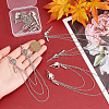 Alloy Charm Hanging Chains Collar Pins Tie Clips AJEW-GO00025-3