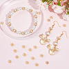 200Pcs Brass Bead Caps KK-BBC0012-40-4
