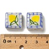 Printed Handmade Porcelain Beads LAMP-D303-06F-01-4