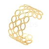 Ion Plating(IP) 304 Stainless Steel Hollow Open Cuff Bangles BJEW-S151-04G-1