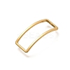 Brass Open Back Bezel Link Rings KK-B152-08A-G-2