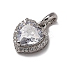925 Sterling Silver Pave Clear Cubic Zirconia Pendants STER-F063-01B-01-2