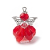 Faceted Glass Pendants PALLOY-MZ00583-2