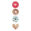 3D Flower & Heart Pattern Roll Stickers X-DIY-B031-05-5