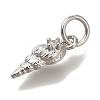 Rack Plating Brass Micro Pave Cubic Zirconia Charms KK-I720-56P-2