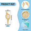 2Pcs 304 Stainless Steel Micro Pave Cubic Zirconia Pendants STAS-TA0003-13-3