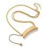 304 Stainless Steel Curved Tube Snake Chain Necklaces for Women NJEW-Z061-04G-02-4