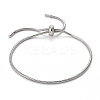 Tarnish Resistant Adjustable 304 Stainless Steel Slider Bracelet/Bolo Bracelets Making BJEW-F412-04P-7