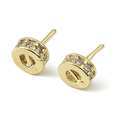 Brass Micro Pave Clear Cubic Zirconia Peg Bails KK-C107-12G-1