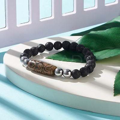Mala Beads Bracelet BJEW-JB07890-01-1