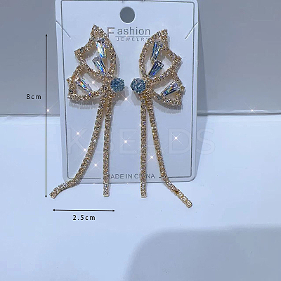 Fashionable luxury Clear Cubic Zirconia & Rhinestone Butterfly Stud Earrings KY8568-4-1