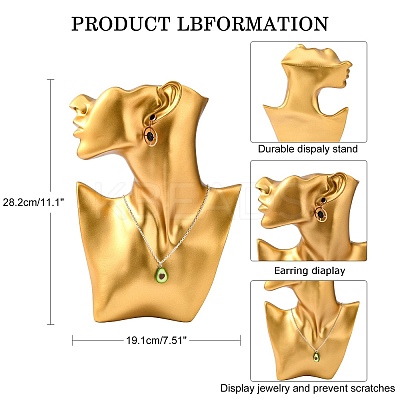 High End Resin Side Body Model Portrait Jewelry Stand NDIS-B001-03D-1