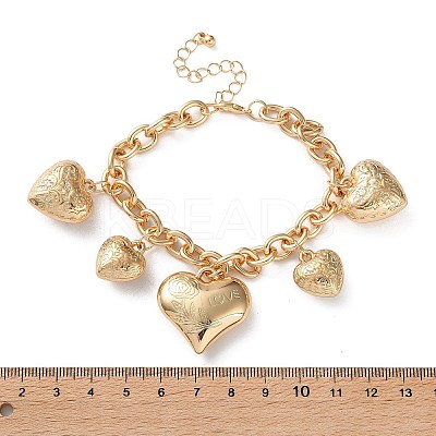 Alloy Charm Bracelets BJEW-S180-01G-1