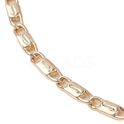 Brass Twisted Link Chain Necklaces NJEW-JN04866-1