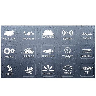 Square PVC Waterproof Car Dash Button Stickers Repaire Kits DIY-WH0349-178-1