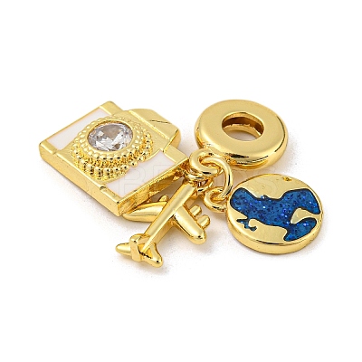 Rack Plating Brass Enamel European Dangle Charms LS-KK-R153-13G-1