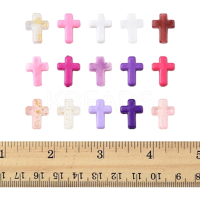 270Pcs 18 Styles Opaque Acrylic Beads SACR-FS0001-41B-1
