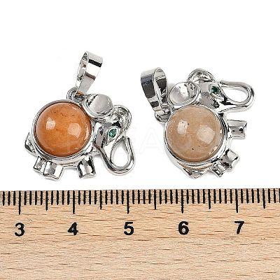Natural Yellow Aventurine Pendants G-I374-A-P12-1