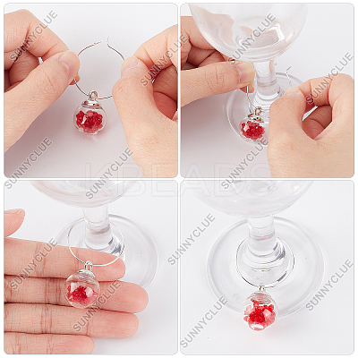 DIY Wine Glass Charms Making Kits DIY-SC0020-73S-1