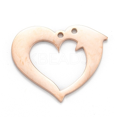 Ion Plating(IP) 304 Stainless Steel Pendants LS-STAS-P280-17RG-1