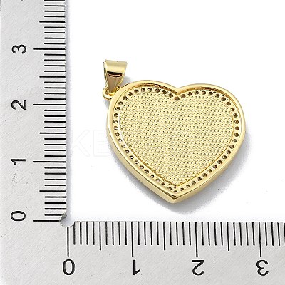 Brass Micro Pave Clear Cubic Zirconia Pendants KK-A221-19B-G-1