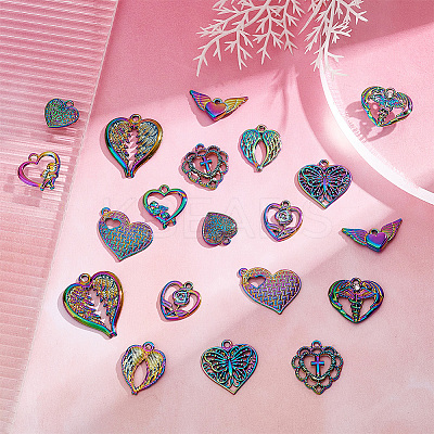 20Pcs 10 Style Alloy Pendants FIND-PH0007-28-1