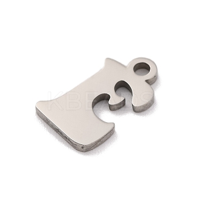 Non-Tarnish 201 Stainless Steel Charms STAS-U016-01P-E-1