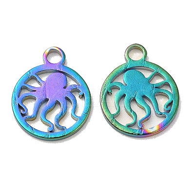 Ion Plating(IP) 304 Stainless Steel Charms STAS-L020-001RC-1