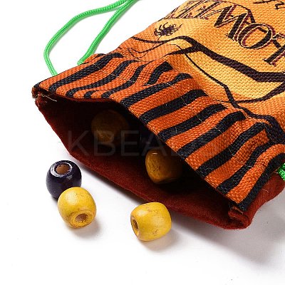 Halloween Cotton Cloth Storage Pouches ABAG-A005-01B-1