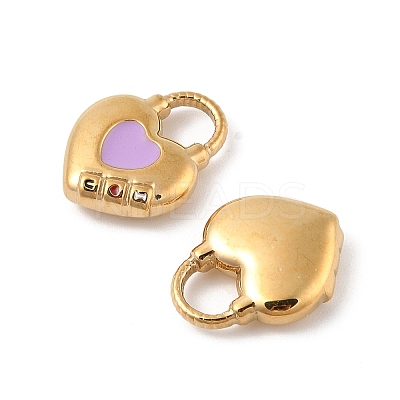 304 Stainless Steel Enamel Pendants STAS-P380-07G-03-1