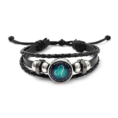 Imitation Leather Triple Layer Multi-strand Bracelets FS-WGC42D3-07-1