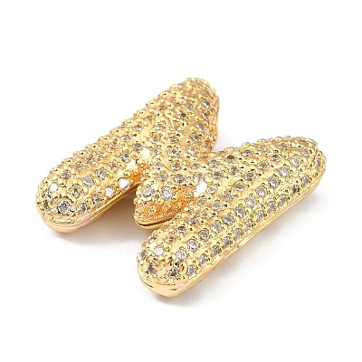 Rack Plating Brass Micro Pave Cubic Zirconia Pendants X-KK-Q790-01M-G-1