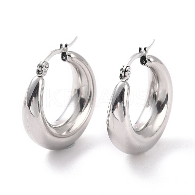 Non-Tarnish 304 Stainless Steel Chunky Hoop Earrings for Women EJEW-F280-06C-P-1