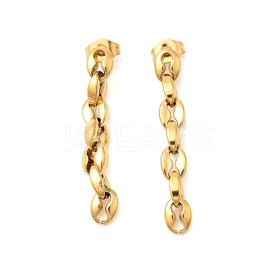 304 Stainless Steel Stud Earrings for Women EJEW-A129-04G-1